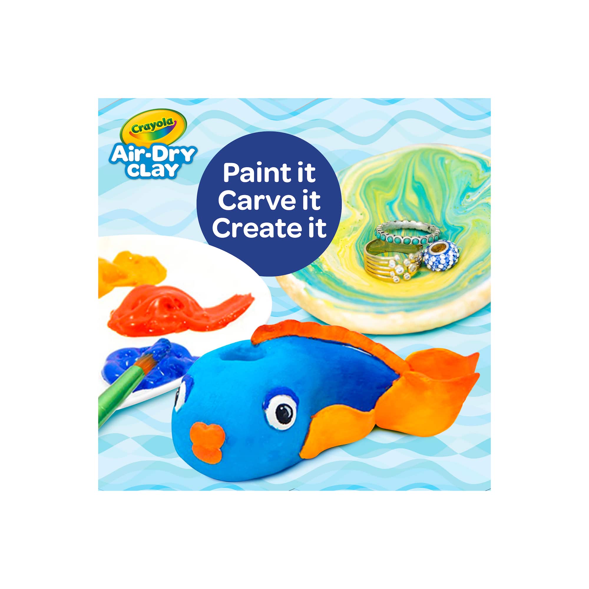 12 Pack: Crayola® 2.5lb. Blue Air Dry Clay Tub